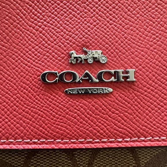 NWT COACH 91019 KLARE CROSSBODY IN SIGNATURE CANVAS $398 Khaki/Tangerine - Picture 7 of 13